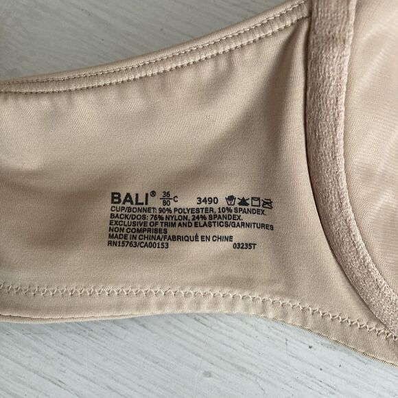 Bali Women’s One Smooth U Ultra Light Minimizer Bra Nude 36C Style 3490 - Picture 12 of 12